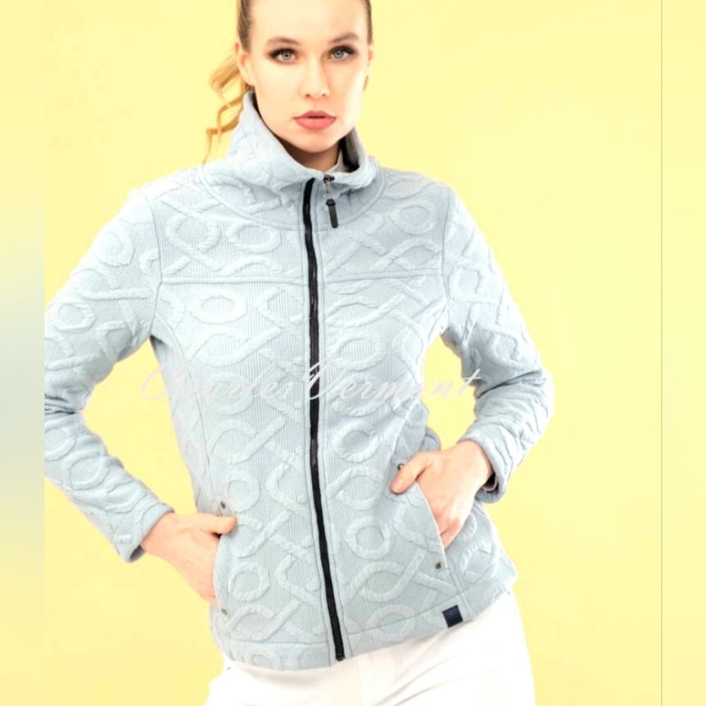 Dolcezza Aqua Quilted Texture Zip Jacket - image 3